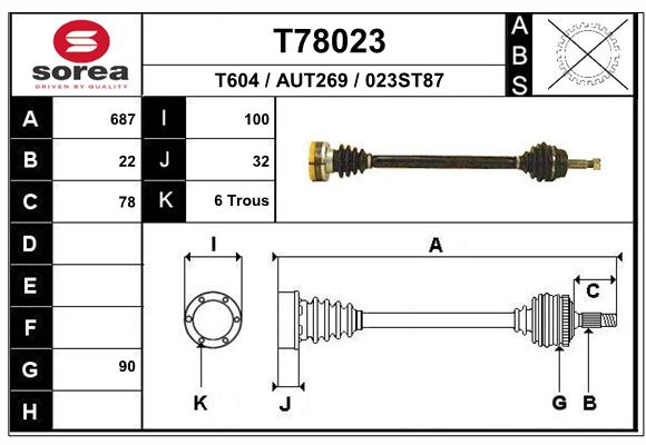 Transmission (Cardan) SEEAC AUT269