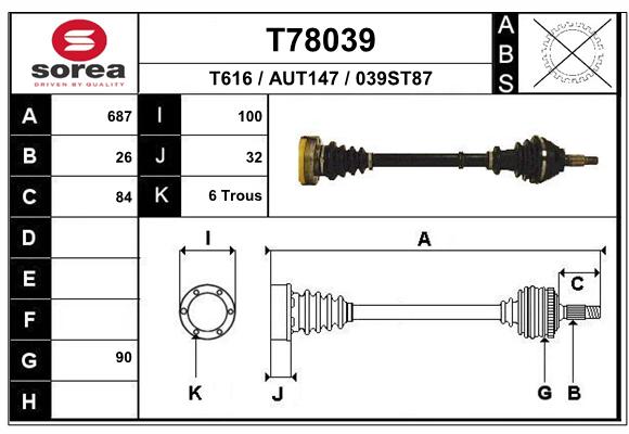 Transmission (Cardan) SEEAC AUT147