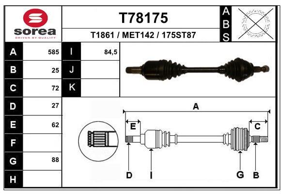 Transmission (Cardan) SEEAC MET142