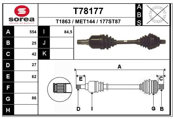 Transmission (Cardan) SEEAC MET144