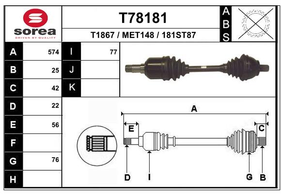 Transmission (Cardan) SEEAC MET148