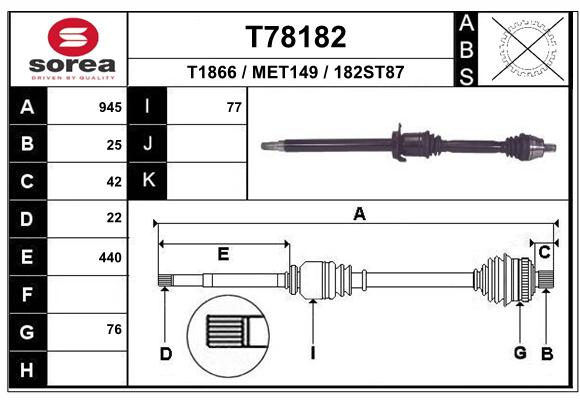 Transmission (Cardan) SEEAC MET149