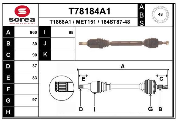 Transmission (Cardan) SEEAC MET151