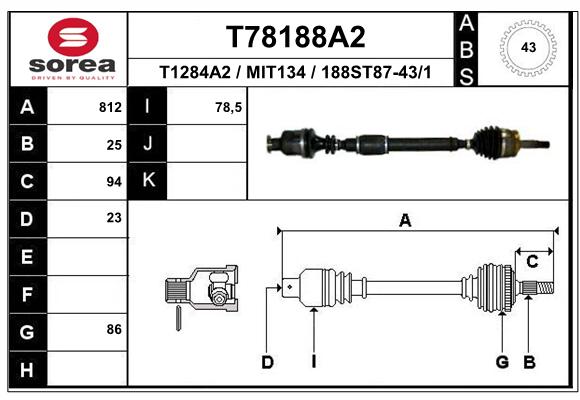 Transmission (Cardan) SEEAC MIT134