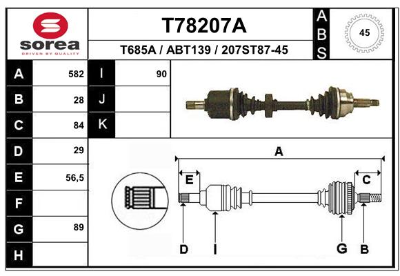 Transmission (Cardan) SEEAC ABT139