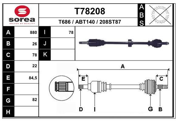 Transmission (Cardan) SEEAC ABT140