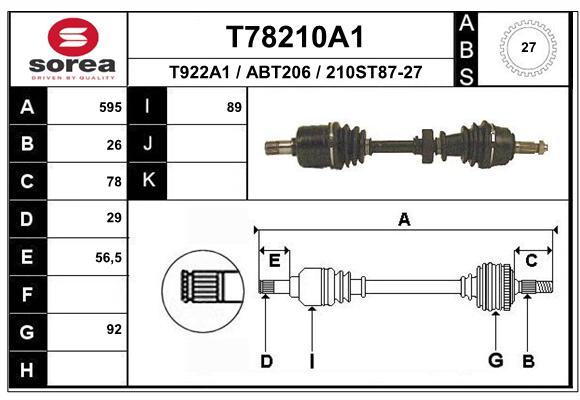 Transmission (Cardan) SEEAC ABT206