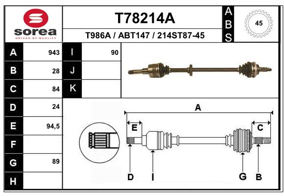 Transmission (Cardan) SEEAC ABT147