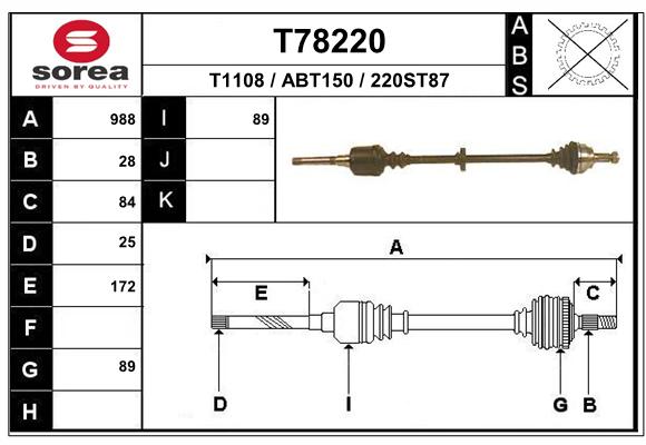 Transmission (Cardan) SEEAC ABT150