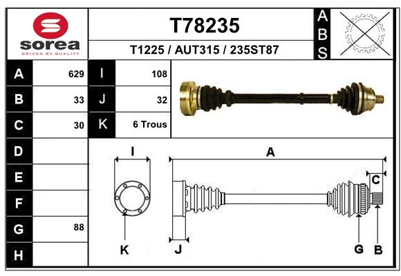 Transmission (Cardan) SEEAC AUT315