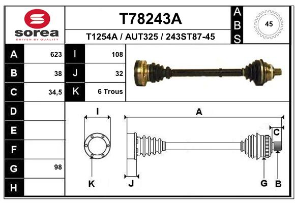 Transmission (Cardan) SEEAC AUT325