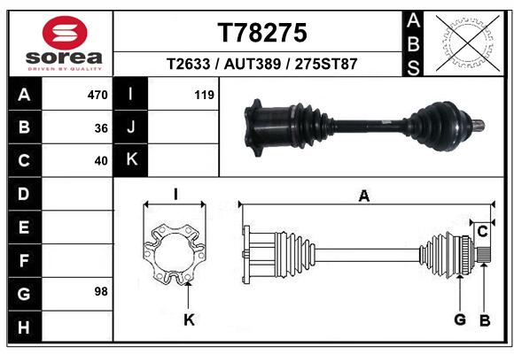 Transmission (Cardan) SEEAC AUT389