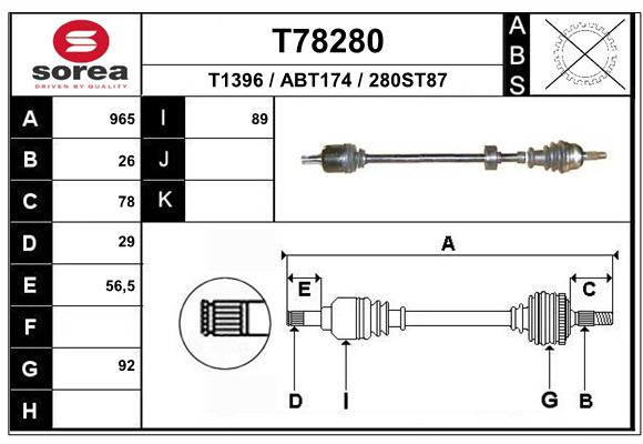 Transmission (Cardan) SEEAC ABT174