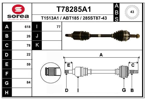 Transmission (Cardan) SEEAC ABT185