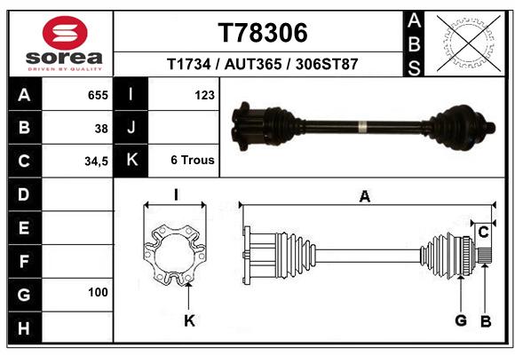 Transmission (Cardan) SEEAC AUT365