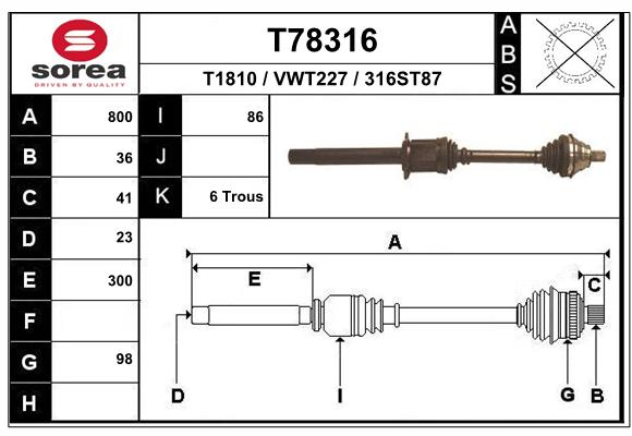 Transmission (Cardan) SEEAC VWT227