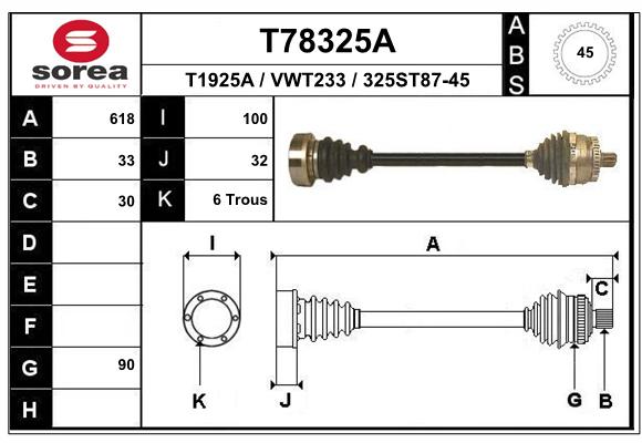 Transmission (Cardan) SEEAC VWT233