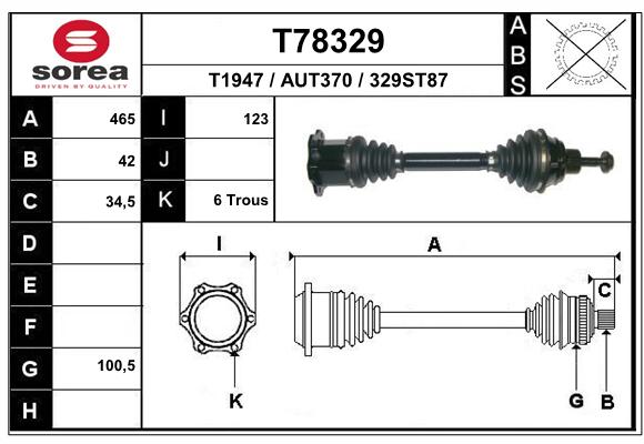 Transmission (Cardan) SEEAC AUT370