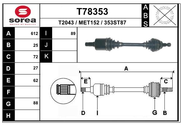 Transmission (Cardan) SEEAC MET152