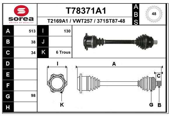 Transmission (Cardan) SEEAC VWT257