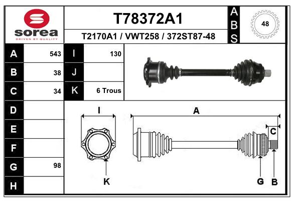 Transmission (Cardan) SEEAC VWT258