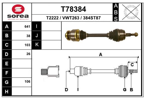 Transmission (Cardan) SEEAC VWT263