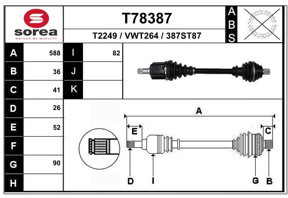 Transmission (Cardan) SEEAC VWT264