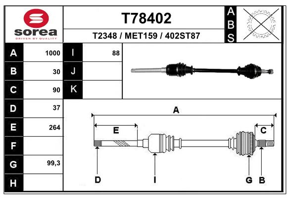 Transmission (Cardan) SEEAC MET159