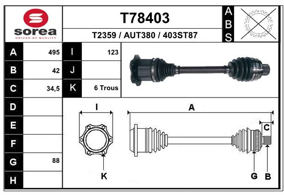 Transmission (Cardan) SEEAC AUT380