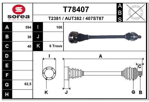 Transmission (Cardan) SEEAC AUT382