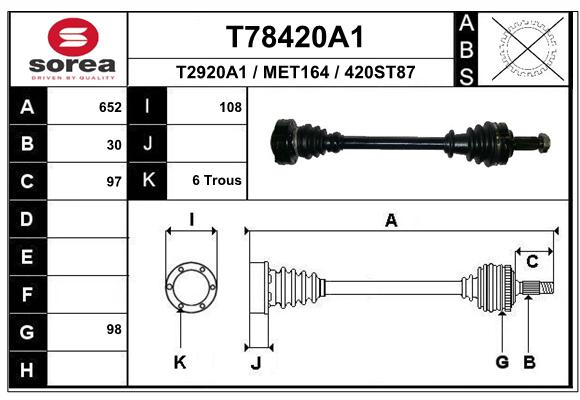 Transmission (Cardan) SEEAC MET164