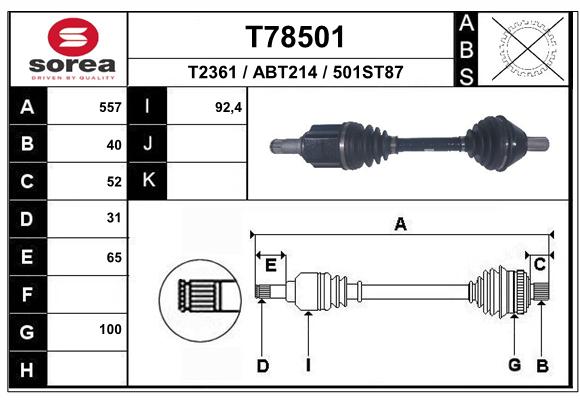 Transmission (Cardan) SEEAC ABT214