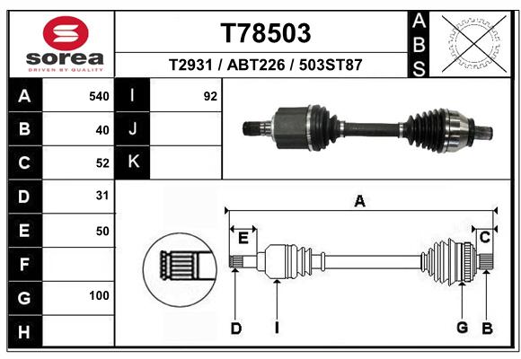 Transmission (Cardan) SEEAC ABT222