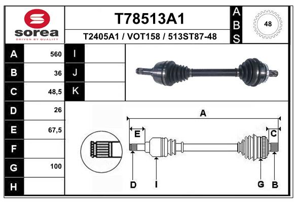 Transmission (Cardan) SEEAC VOT158