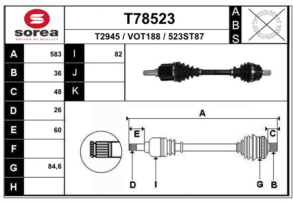 Transmission (Cardan) SEEAC VOT188