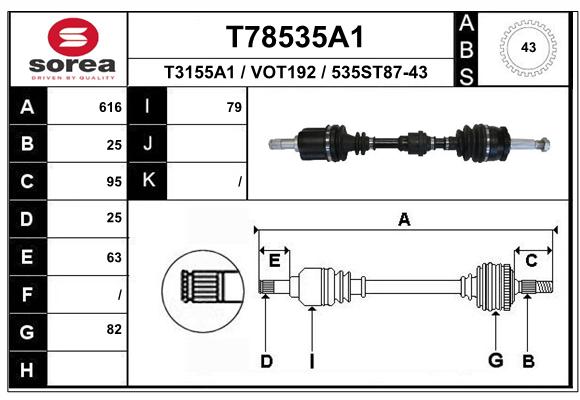 Transmission (Cardan) SEEAC VOT192