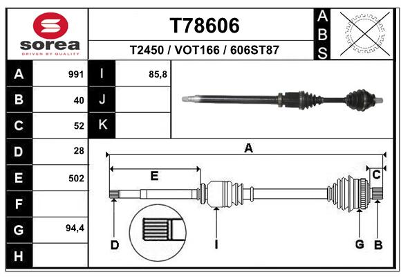 Transmission (Cardan) SEEAC VOT166