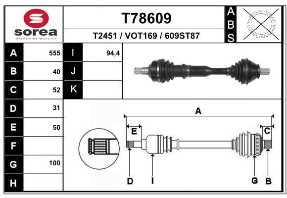 Transmission (Cardan) SEEAC VOT169