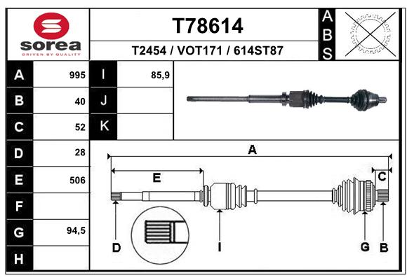 Transmission (Cardan) SEEAC VOT171