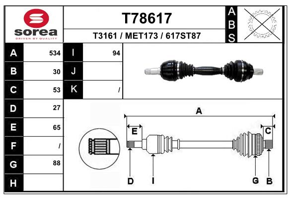 Transmission (Cardan) SEEAC MET173