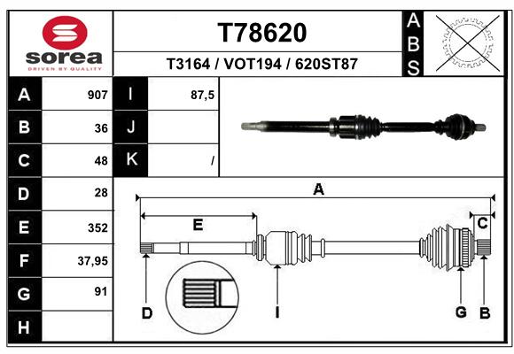 Transmission (Cardan) SEEAC VOT194