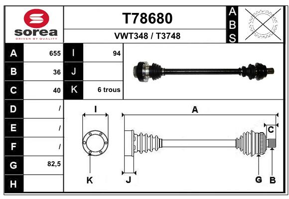 Transmission (Cardan) SEEAC VWT348