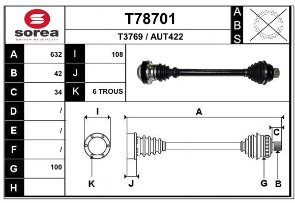 Transmission (Cardan) SEEAC AUT422