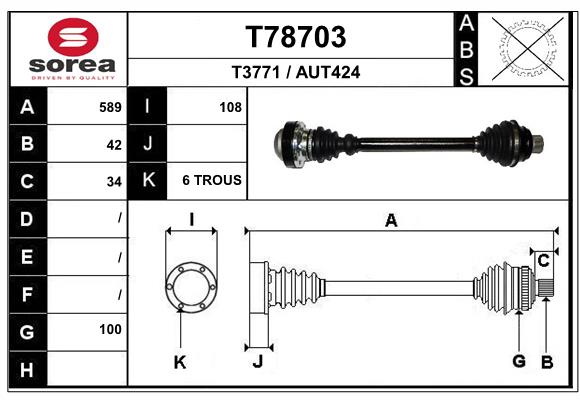 Transmission (Cardan) SEEAC AUT424