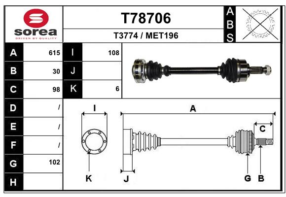 Transmission (Cardan) SEEAC MET196