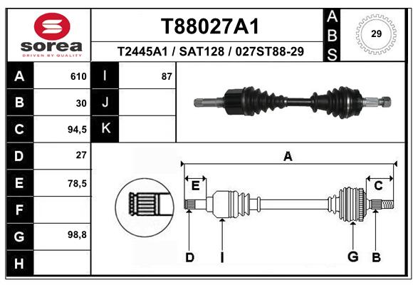 Transmission (Cardan) SEEAC SAT129