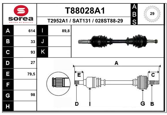 Transmission (Cardan) SEEAC SAT131