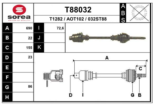 Transmission (Cardan) SEEAC AOT102