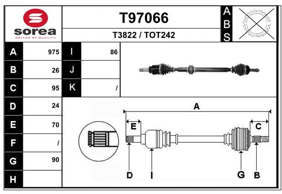 Transmission (Cardan) SEEAC TOT242