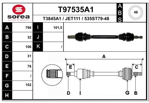 Transmission (Cardan) SEEAC JET111